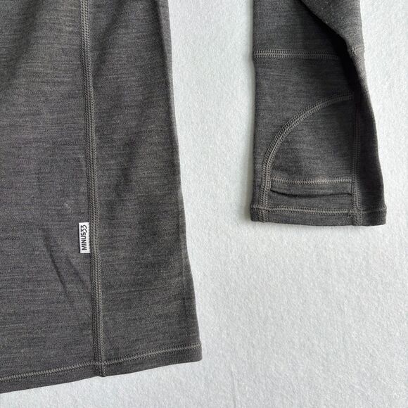 Minus 33 Merino Wool 1/4 Zip Sweater Mens M Gray Midweight UPF 50+ Mock Neck - Picture 4 of 8